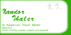 nandor thaler business card